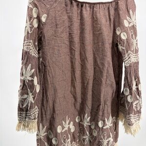 Indigo Soul Earthy Textured Top, Women's Size Small‎